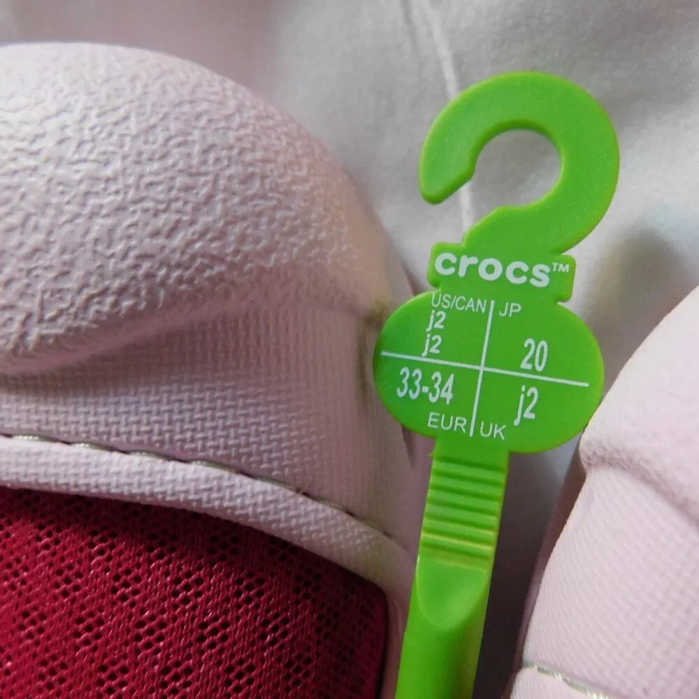 Crocs Swiftwater Splash Kids' Water Friendly Slip-On Shoes Size 2 Girls Pink NEW